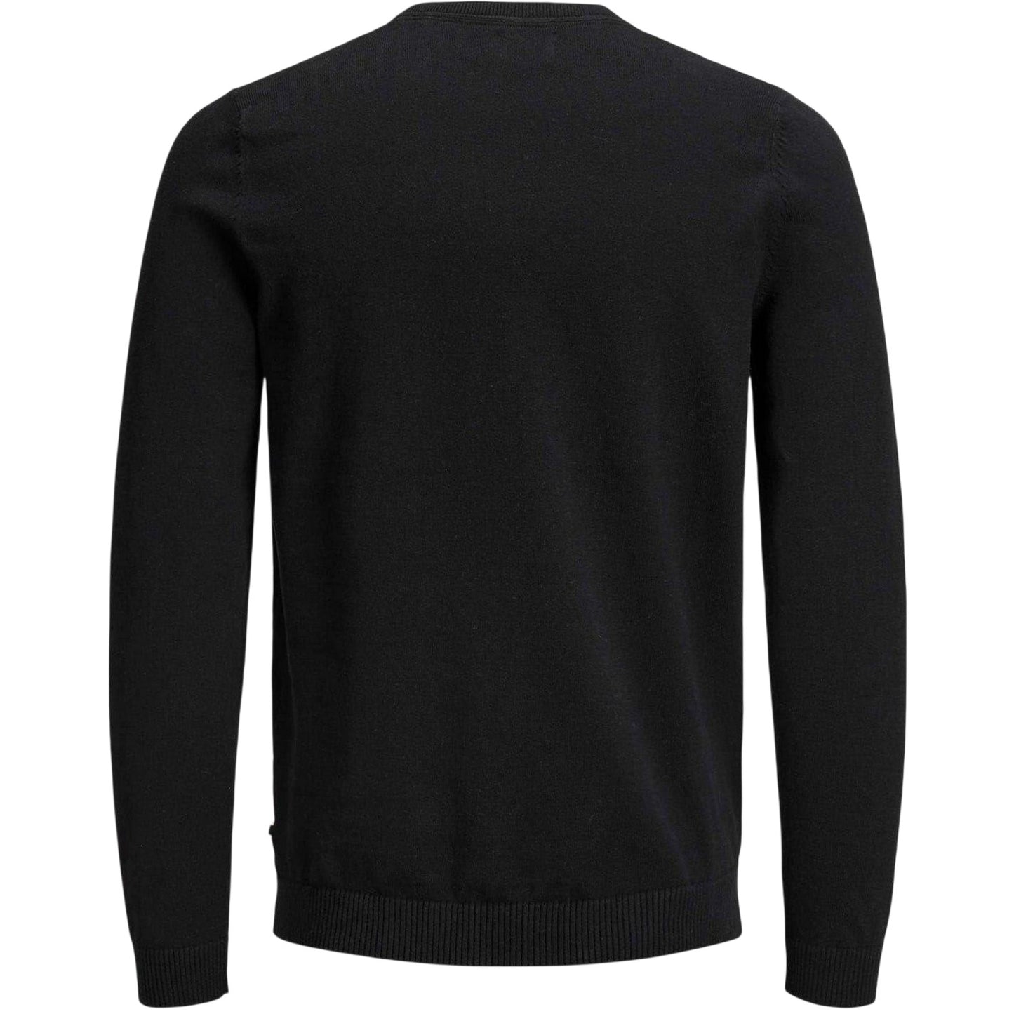 Black - Back - Jack And Jones Mens Crew Neck Long-Sleeved Top