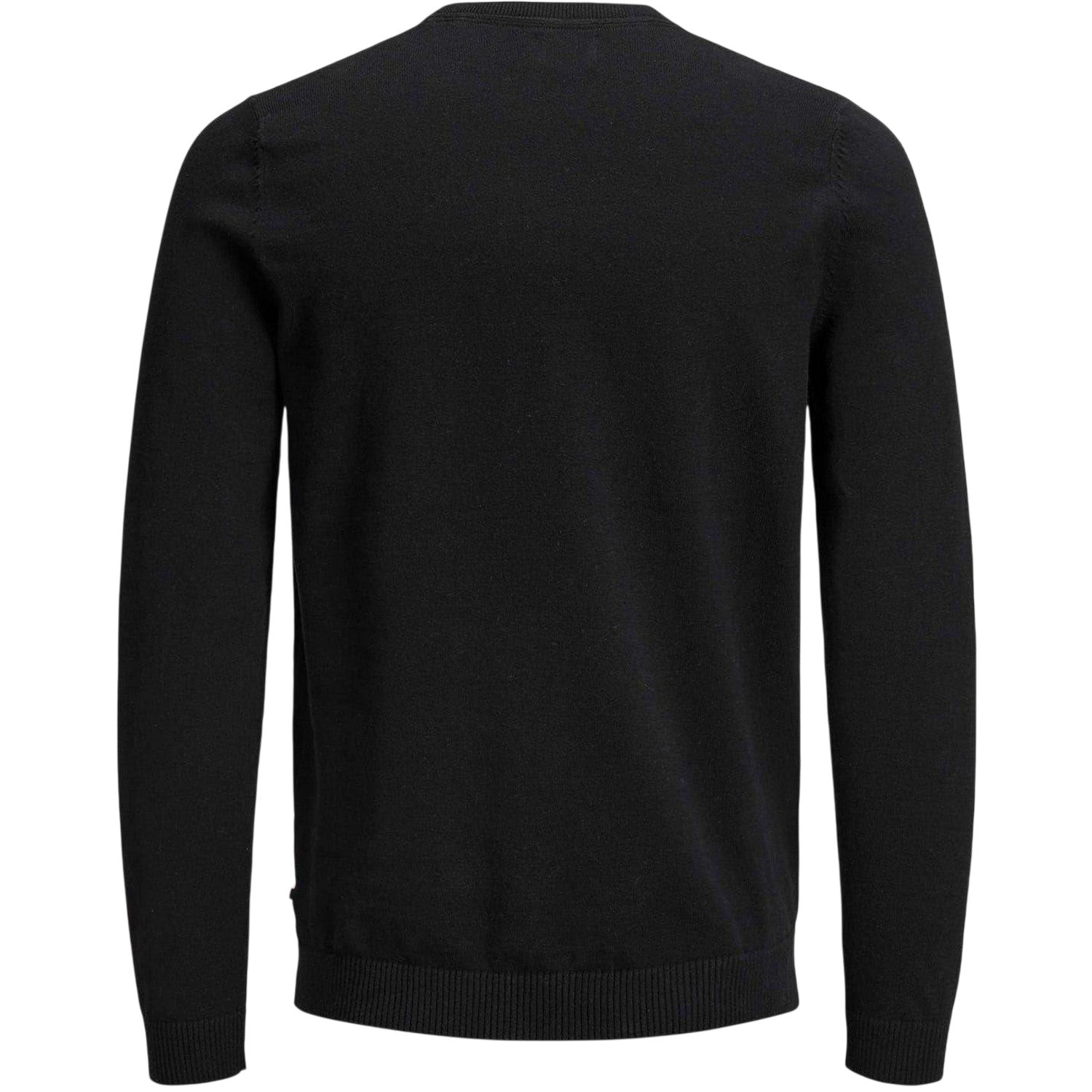 Black - Back - Jack And Jones Mens Crew Neck Long-Sleeved Top