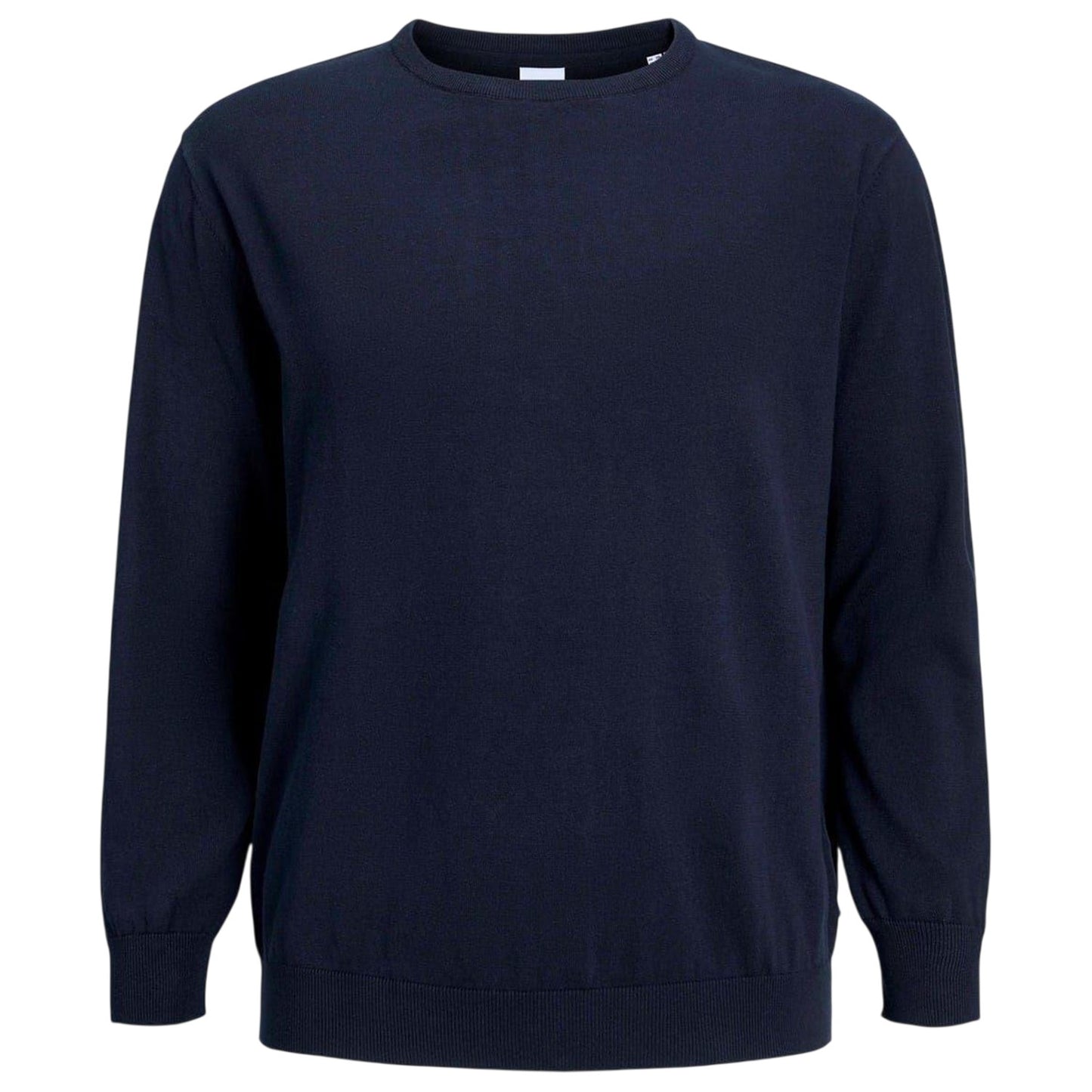 Navy Blazer - Front - Jack And Jones Mens Crew Neck Long-Sleeved Top