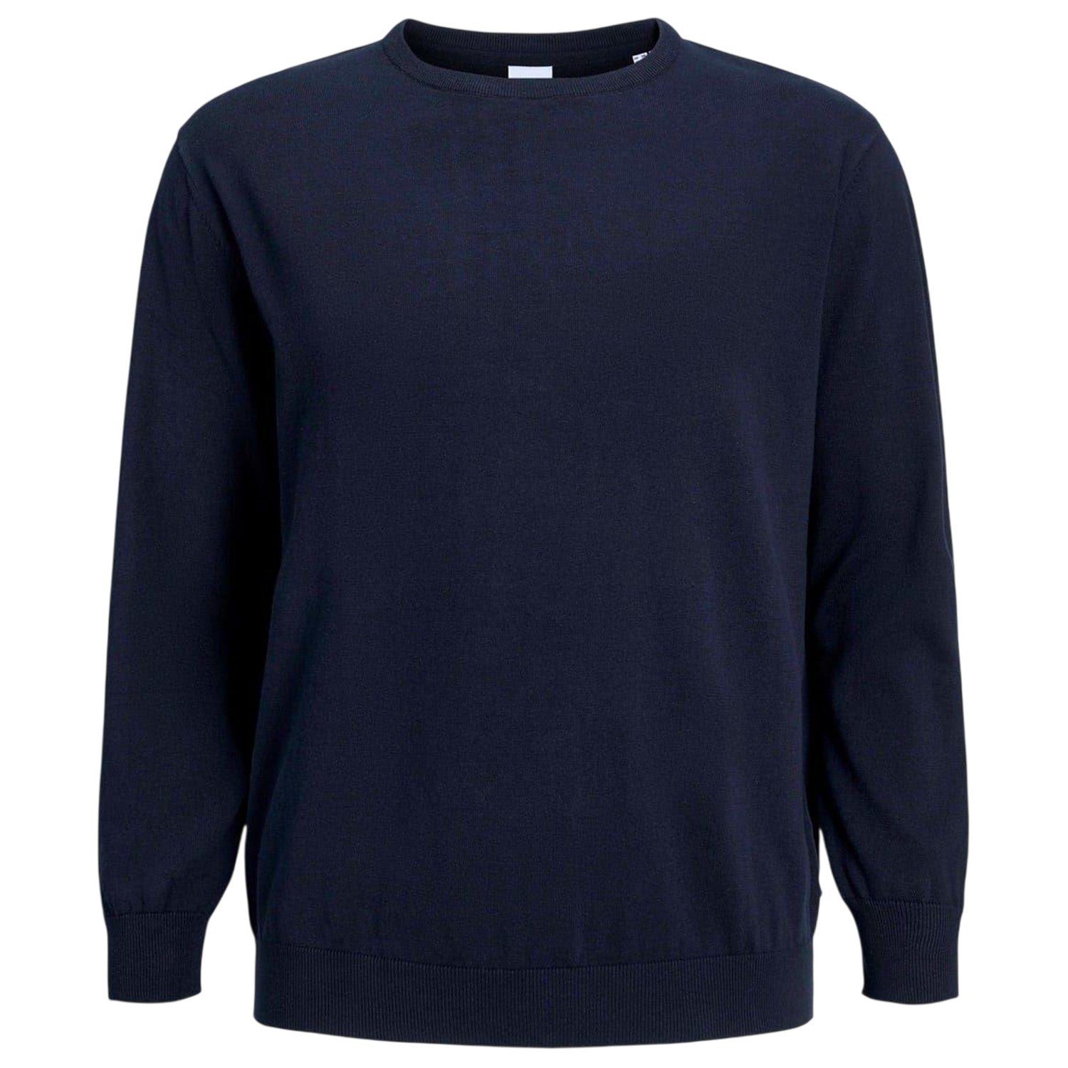Navy Blazer - Front - Jack And Jones Mens Crew Neck Long-Sleeved Top