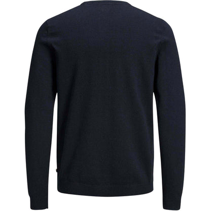 Navy Blazer - Back - Jack And Jones Mens Crew Neck Long-Sleeved Top