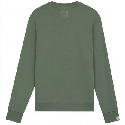 Green - Back - Boss Mens Salbo Cotton Sweatshirt