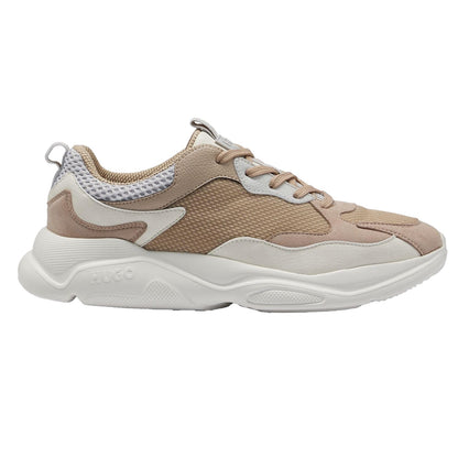Medium Beige - Front - Hugo Mens Leon Mesh Trainers