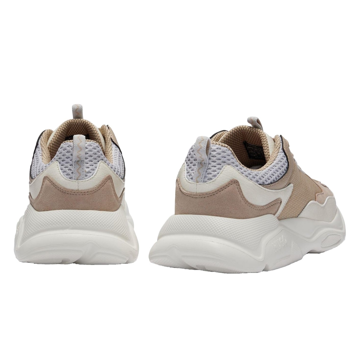 Medium Beige - Back - Hugo Mens Leon Mesh Trainers
