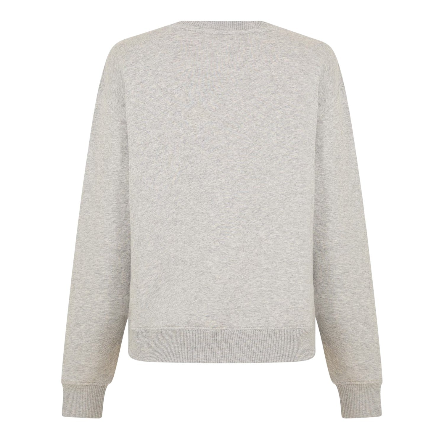 Light Grey Heather - Back - Tommy Hilfiger Womens-Ladies Cotton Blend Regular Sweatshirt