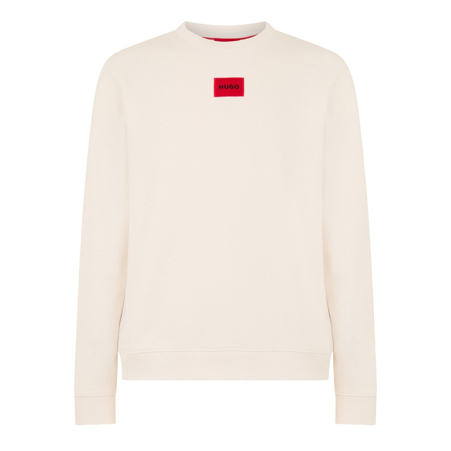 Natural - Front - Hugo Mens Diragol Crew Neck Sweatshirt