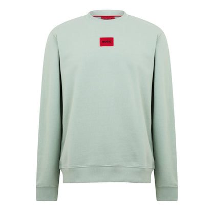Pastel Green - Front - Hugo Mens Diragol Crew Neck Sweatshirt