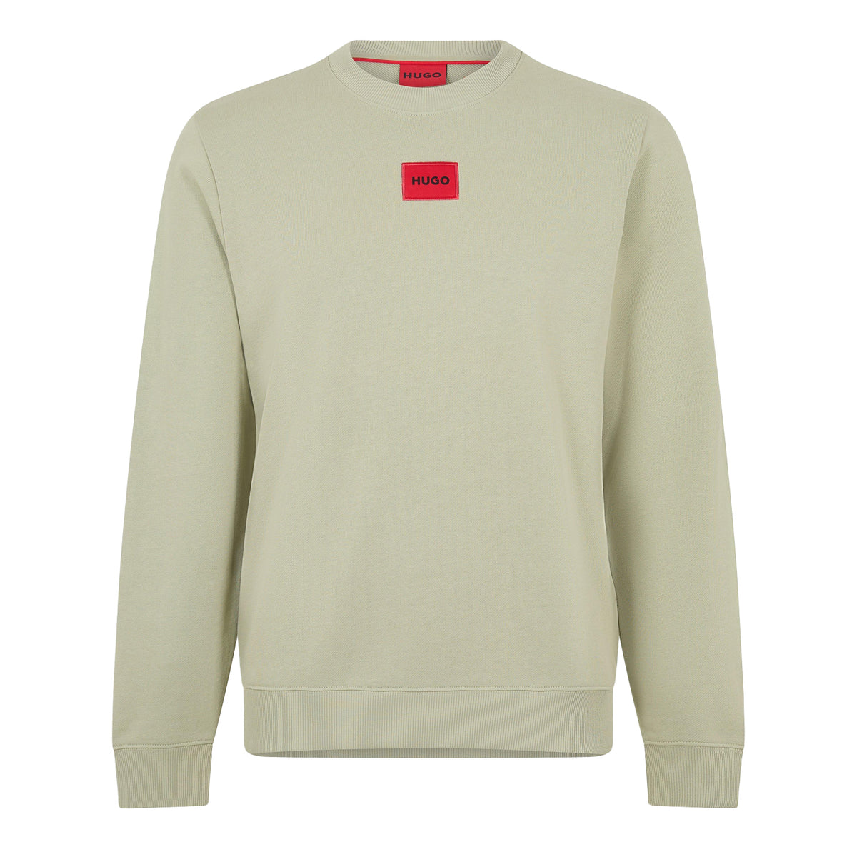 Khaki Green - Front - Hugo Mens Diragol Crew Neck Sweatshirt