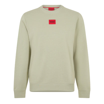 Khaki Green - Front - Hugo Mens Diragol Crew Neck Sweatshirt