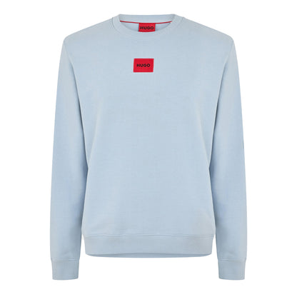 Light Blue - Front - Hugo Mens Diragol Crew Neck Sweatshirt