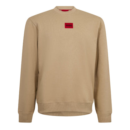 Medium Beige - Front - Hugo Mens Diragol Crew Neck Sweatshirt