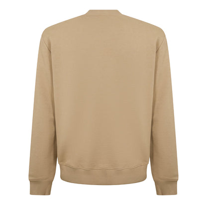 Medium Beige - Back - Hugo Mens Diragol Crew Neck Sweatshirt