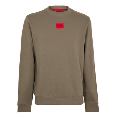 Medium Grey - Front - Hugo Mens Diragol Crew Neck Sweatshirt