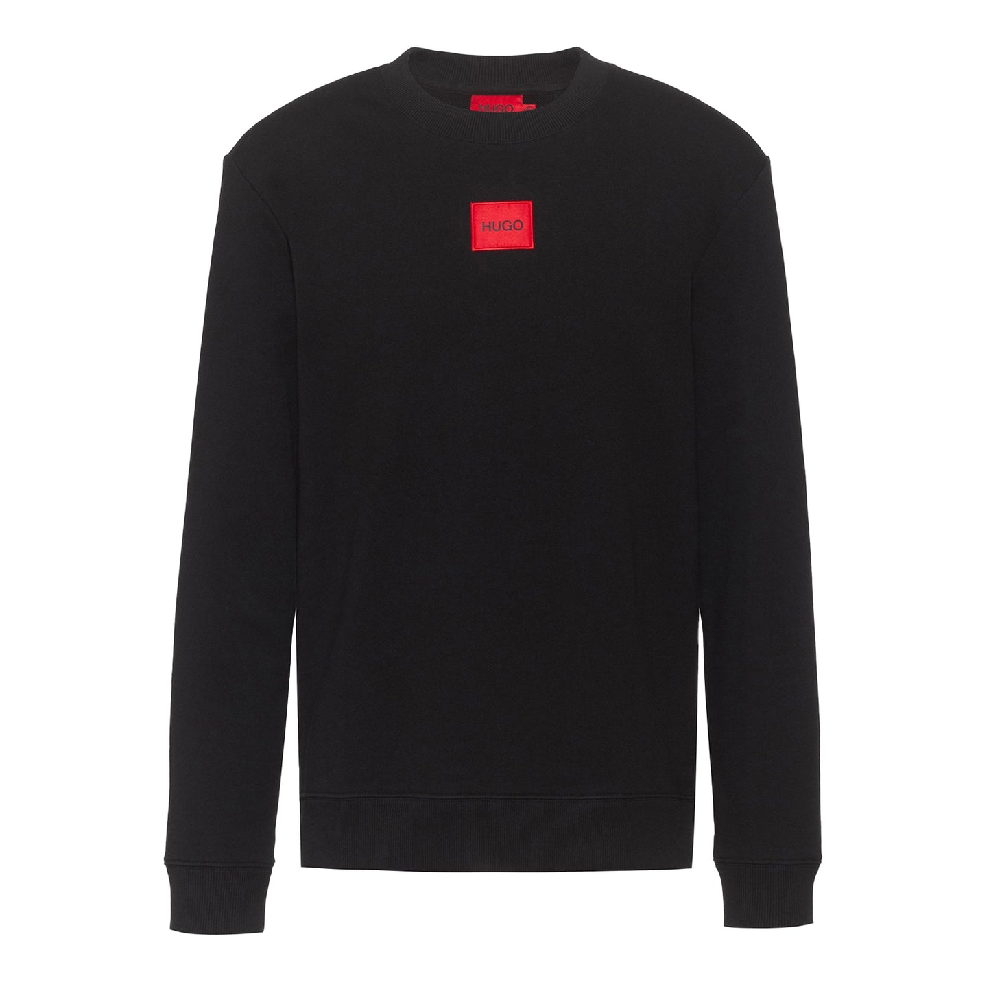 Black - Front - Hugo Mens Diragol Crew Neck Sweatshirt