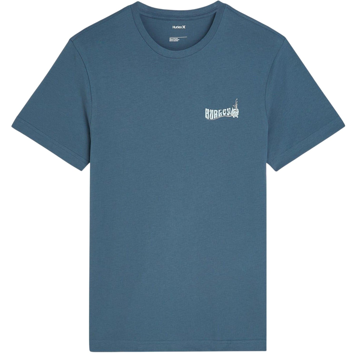 Grey-Navy - Front - Hurley Mens Graphic T-Shirt