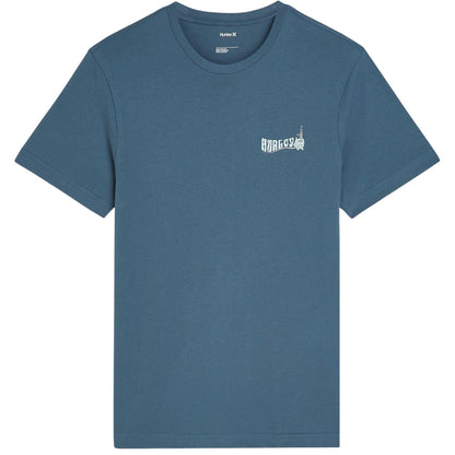 Grey-Navy - Front - Hurley Mens Graphic T-Shirt