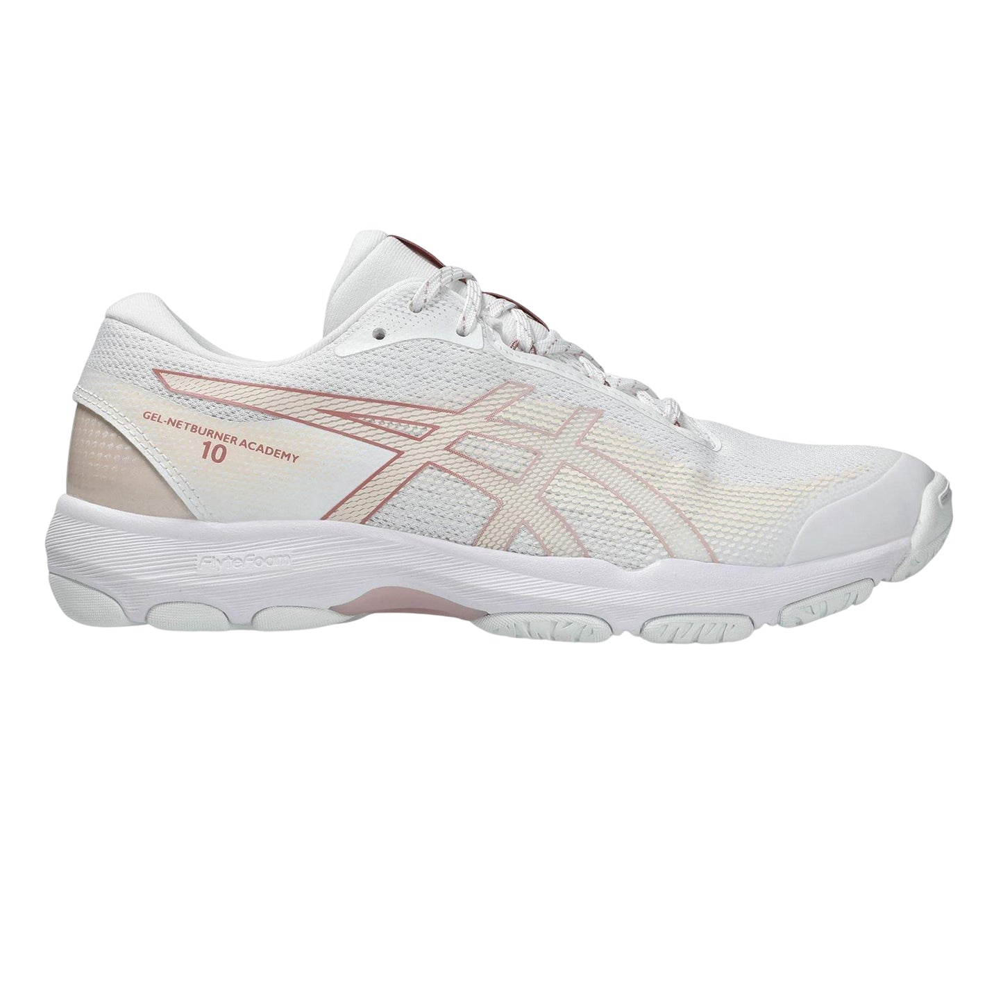 White - Front - Asics Womens-Ladies Netburner Academy Shoes