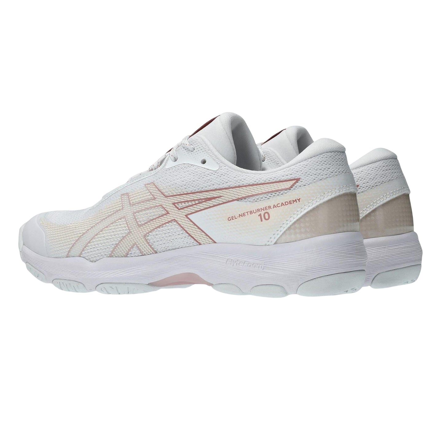 White - Back - Asics Womens-Ladies Netburner Academy Shoes
