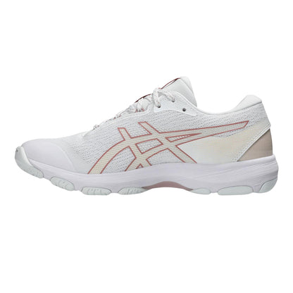 White - Side - Asics Womens-Ladies Netburner Academy Shoes