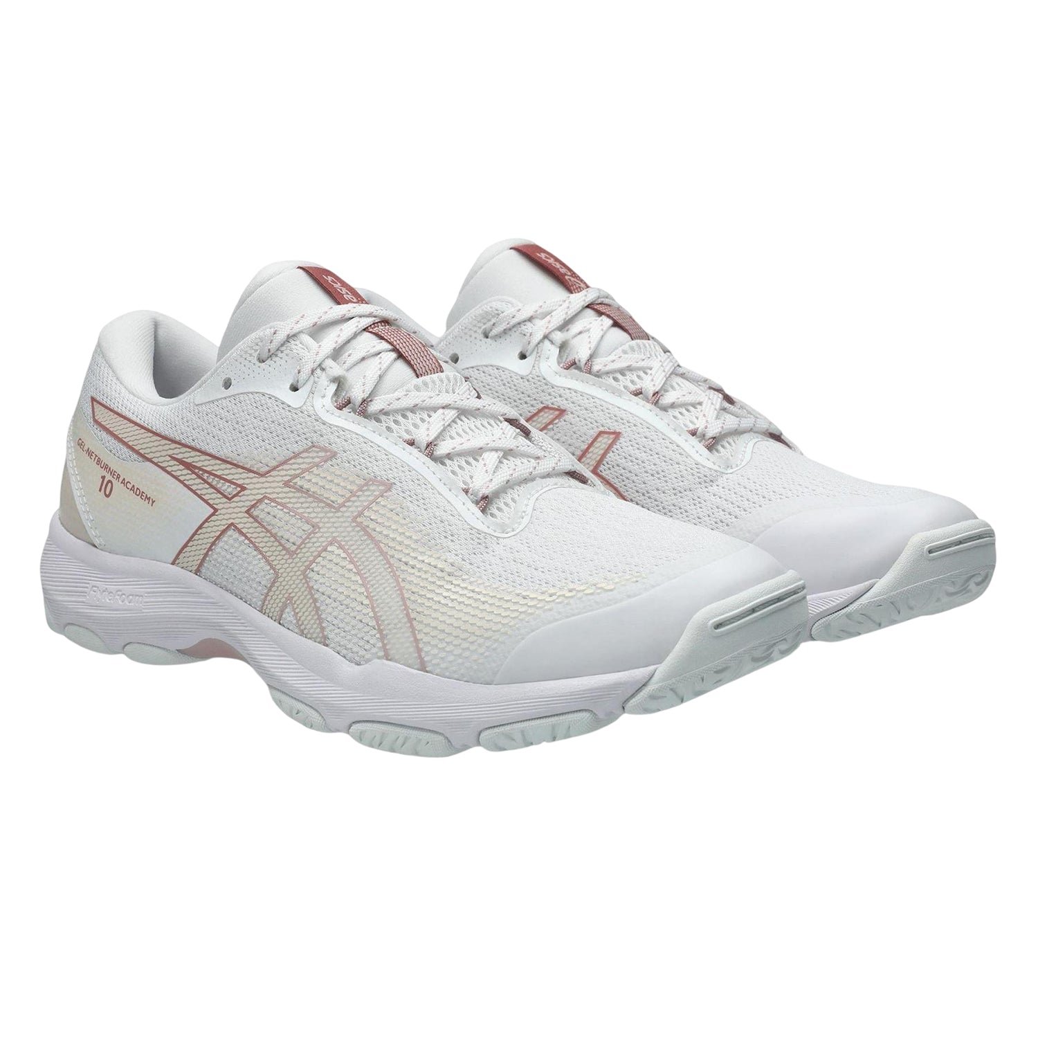White - Lifestyle - Asics Womens-Ladies Netburner Academy Shoes