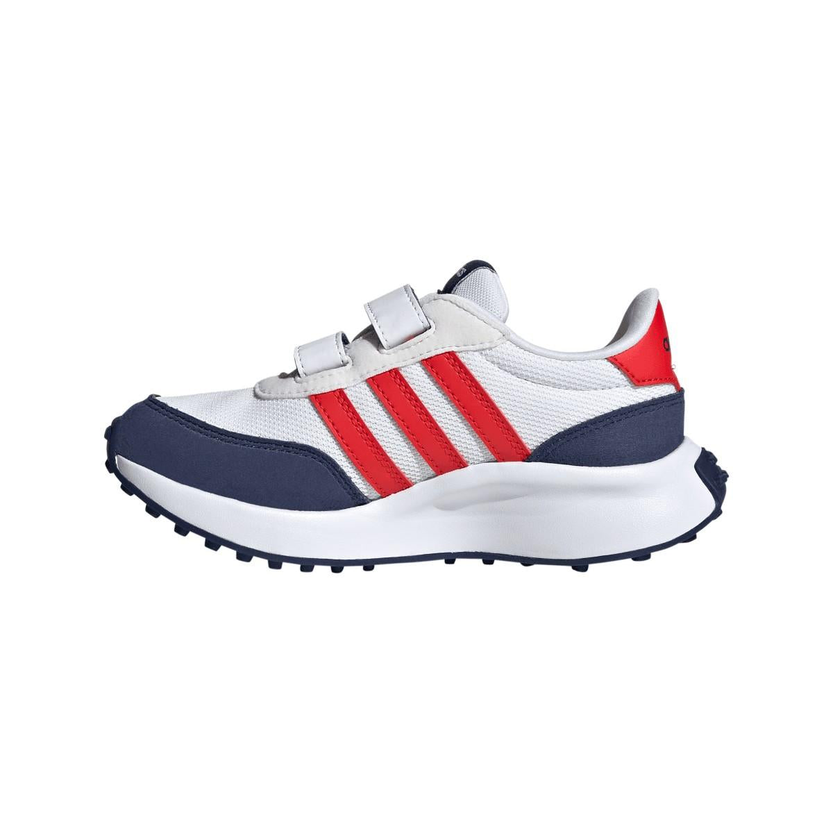 White-Blue-Red - Pack Shot - Adidas Childrens-Kids Run 70s Suede Trainers