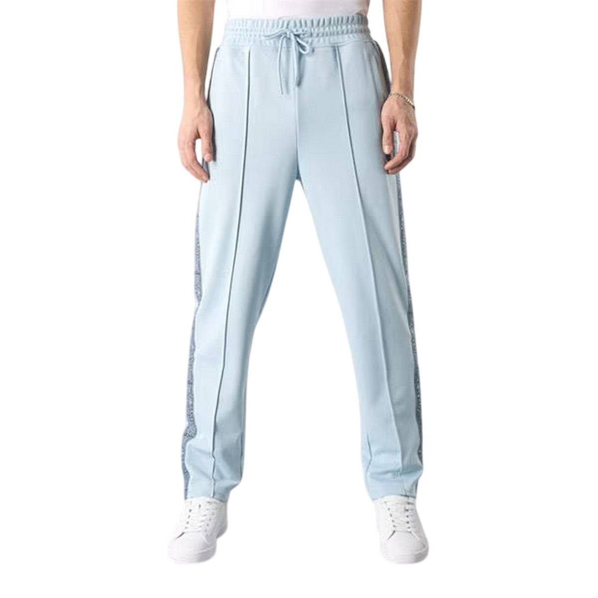 Light Blue - Lifestyle - Pretty Green Mens Paisley Tracksuit Bottoms