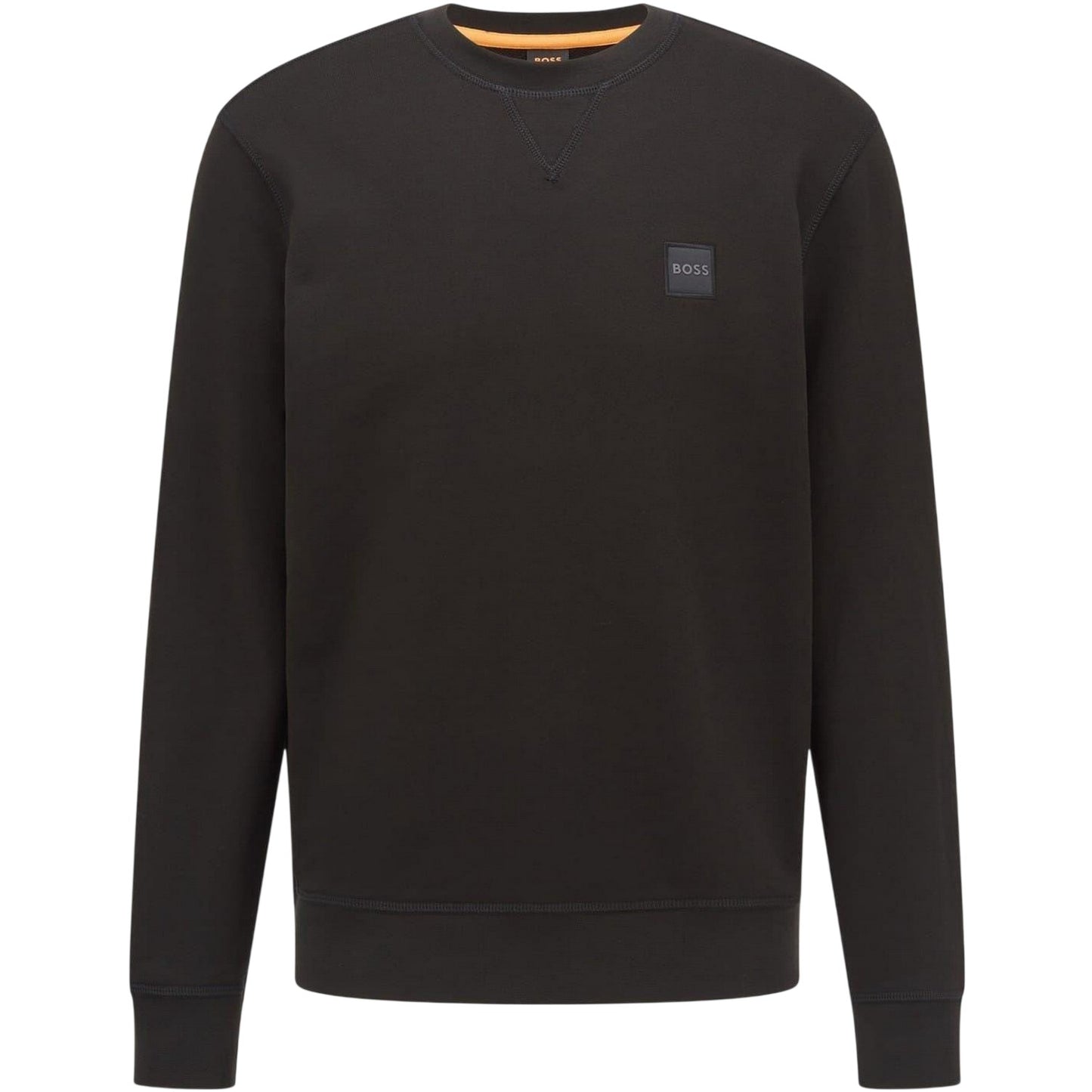 Black - Front - Boss Mens Westart Premium Cotton Crew Neck Sweatshirt