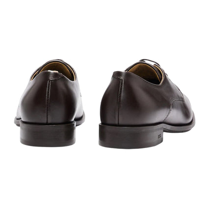 Dark Brown - Back - Boss Mens Colby Leather Derby Shoes