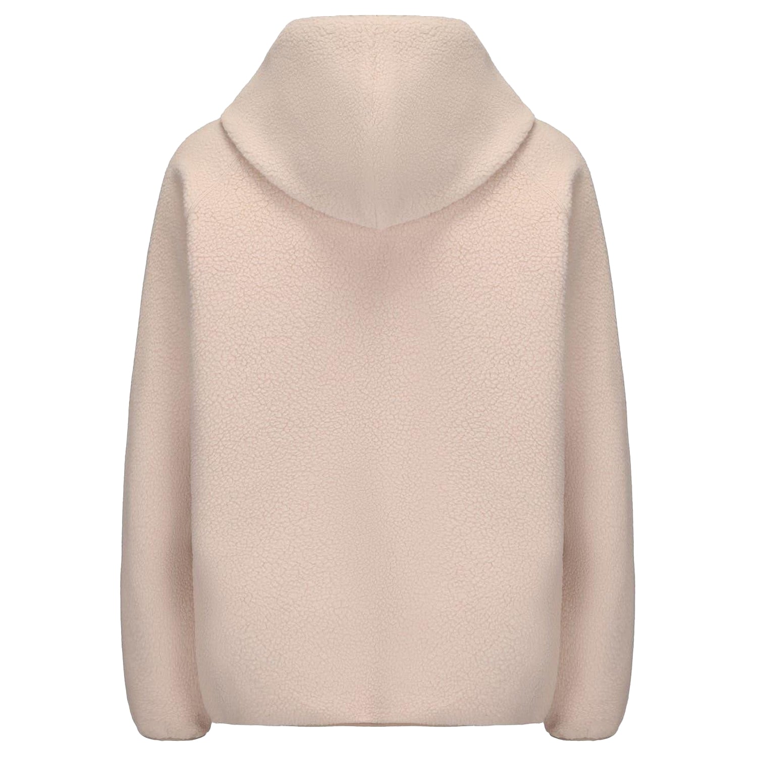 Beige - Back - SoulCal Womens-Ladies Hooded Relaxed Fit Fleece Jacket