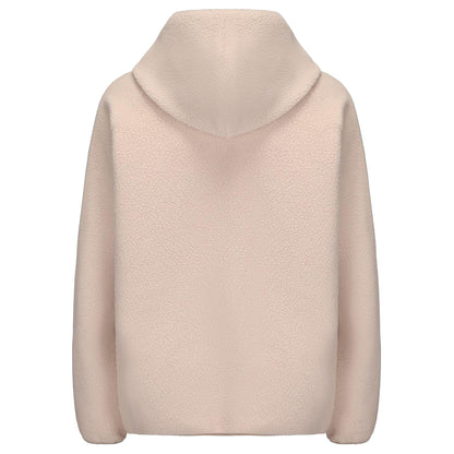 Beige - Back - SoulCal Womens-Ladies Hooded Relaxed Fit Fleece Jacket