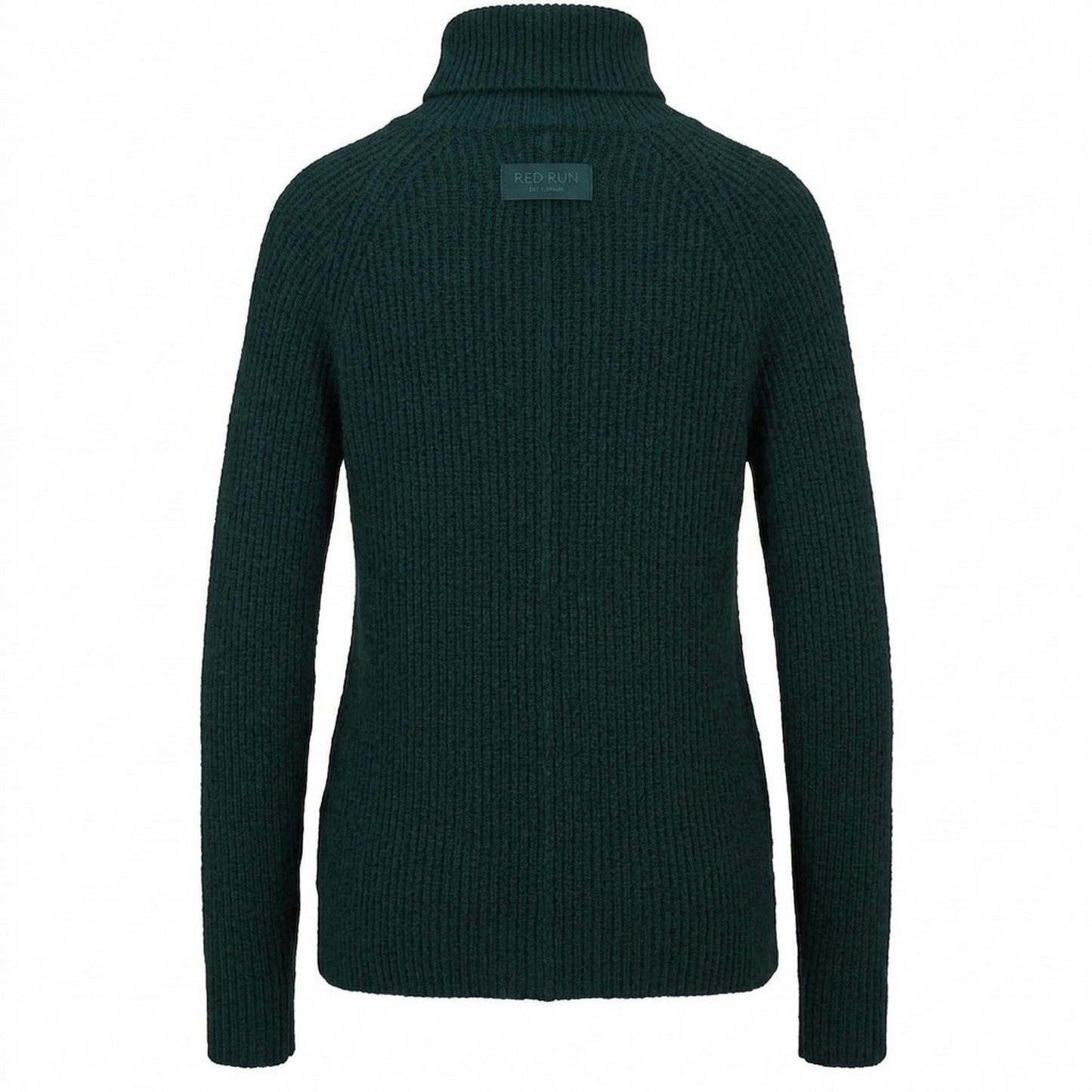 Dark Green - Back - Boss Womens-Ladies Rib Knit Regular Raglan Pullover