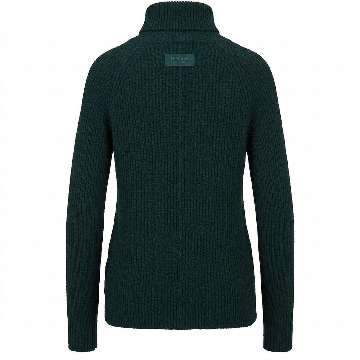 Dark Green - Back - Boss Womens-Ladies Rib Knit Regular Raglan Pullover