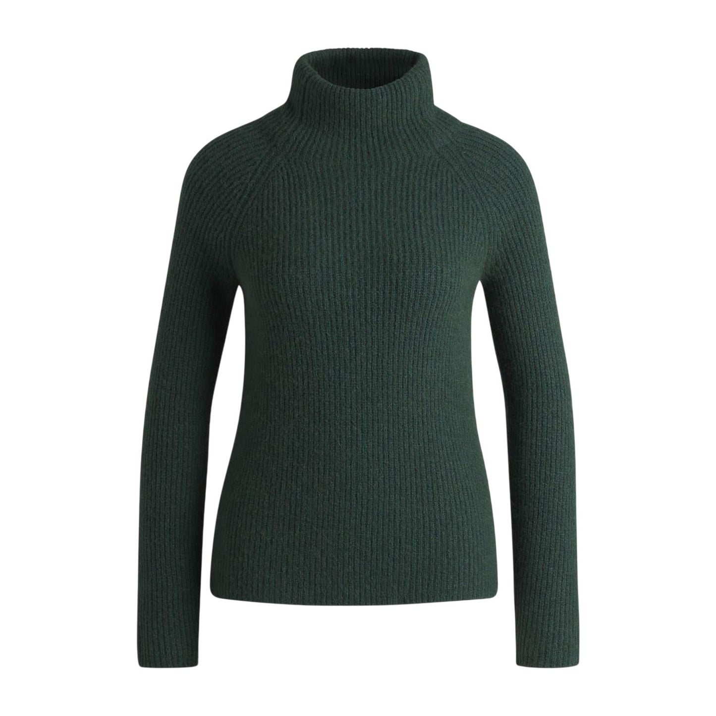 Green - Front - Boss Womens-Ladies Rib Knit Regular Raglan Pullover