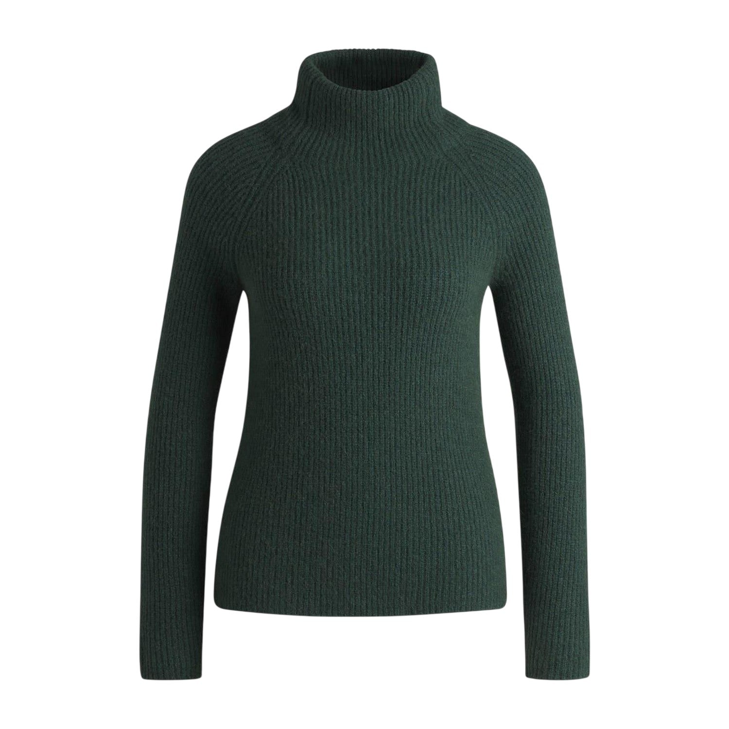Green - Front - Boss Womens-Ladies Rib Knit Regular Raglan Pullover