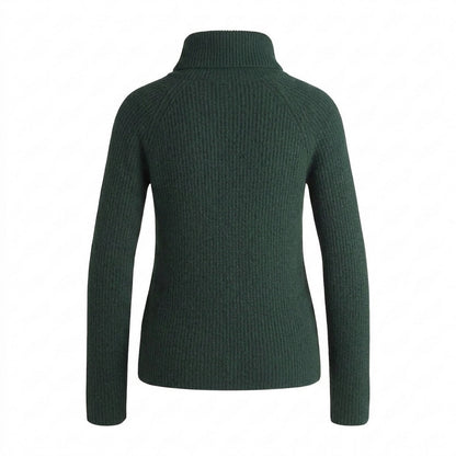Green - Back - Boss Womens-Ladies Rib Knit Regular Raglan Pullover