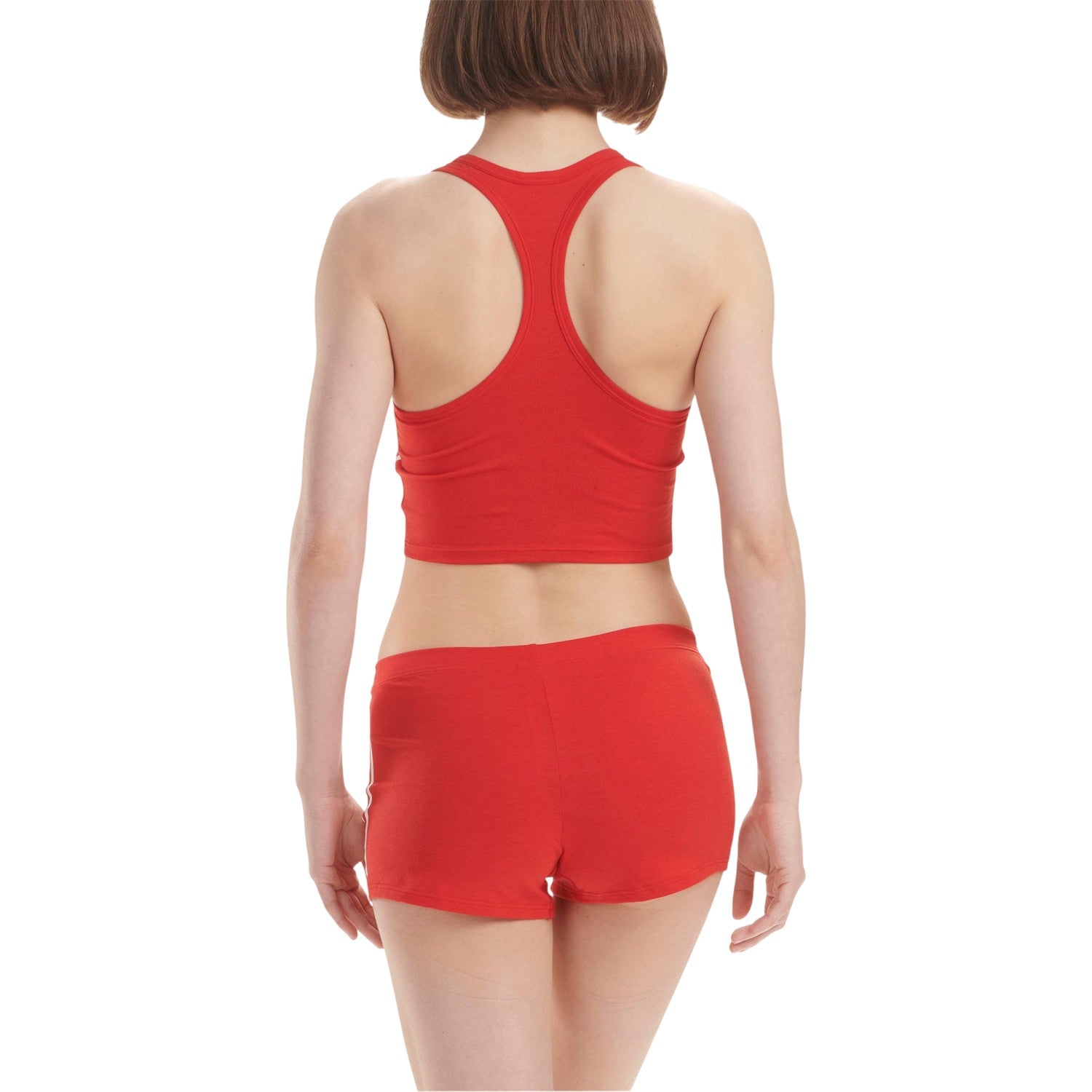 Red - Back - Adidas Womens-Ladies Comfort Crop Top