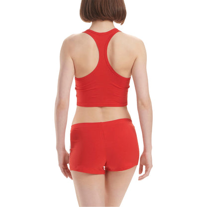 Red - Back - Adidas Womens-Ladies Comfort Crop Top