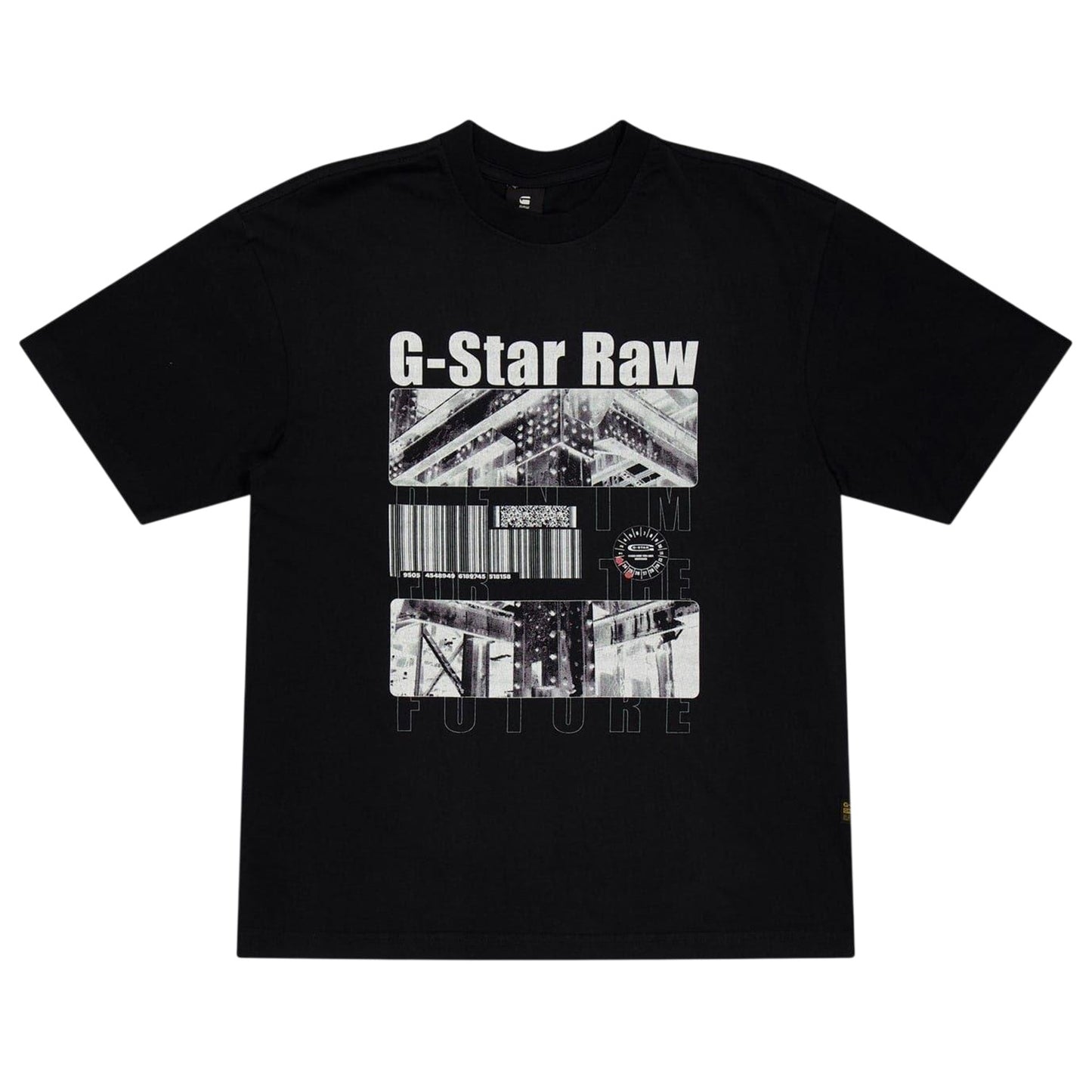 Dark Black - Front - G-Star Childrens-Kids Raw Oversized T-Shirt