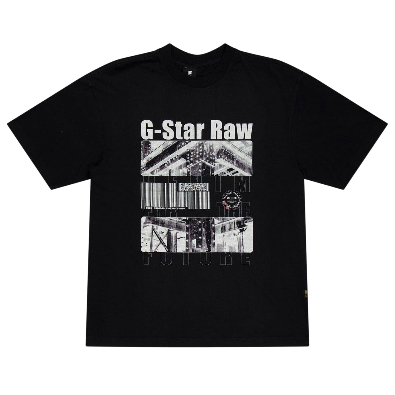 Dark Black - Front - G-Star Childrens-Kids Raw Oversized T-Shirt
