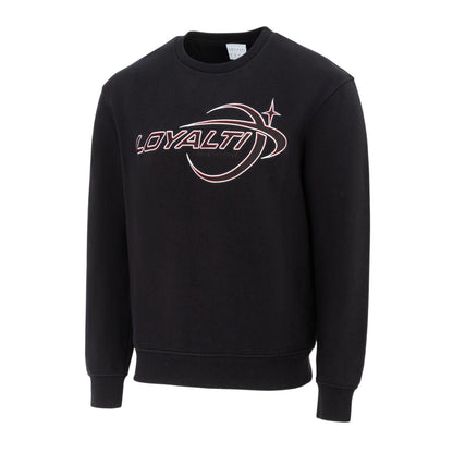 Black - Side - Loyalti Mens Galaxy Crew Neck Sweatshirt