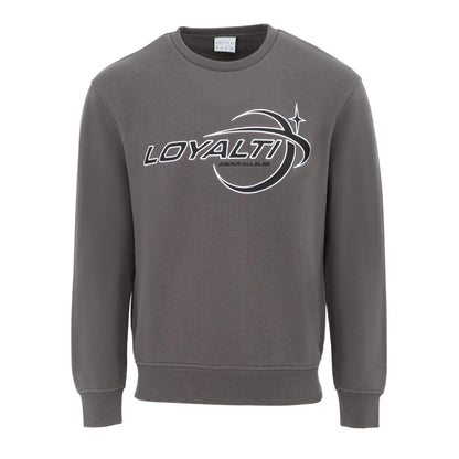 Carbon - Front - Loyalti Mens Galaxy Crew Neck Sweatshirt