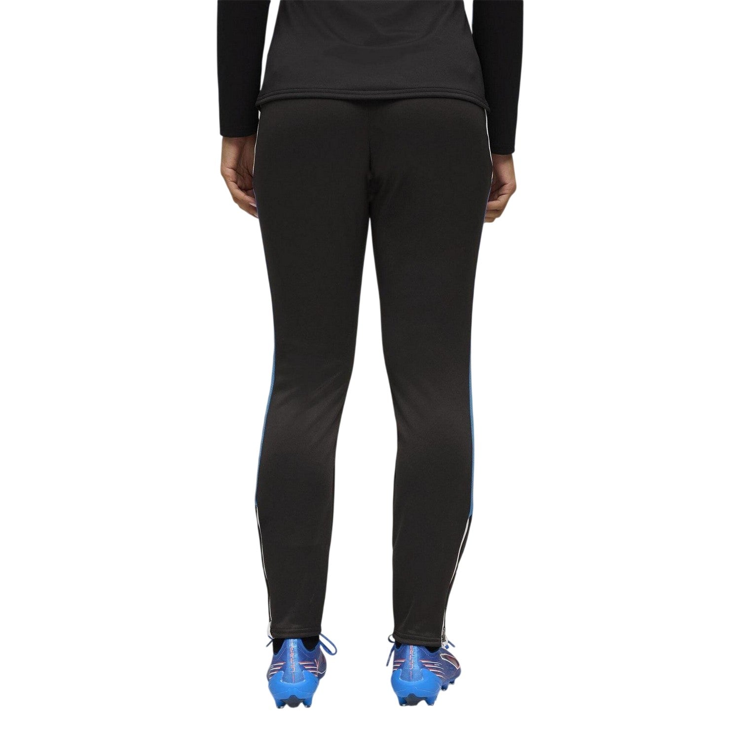 Black-Blue - Back - Puma Womens-Ladies Colour Block Tracksuit Bottoms