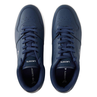 Navy-White - Side - Lacoste Mens Court Ace Shoes