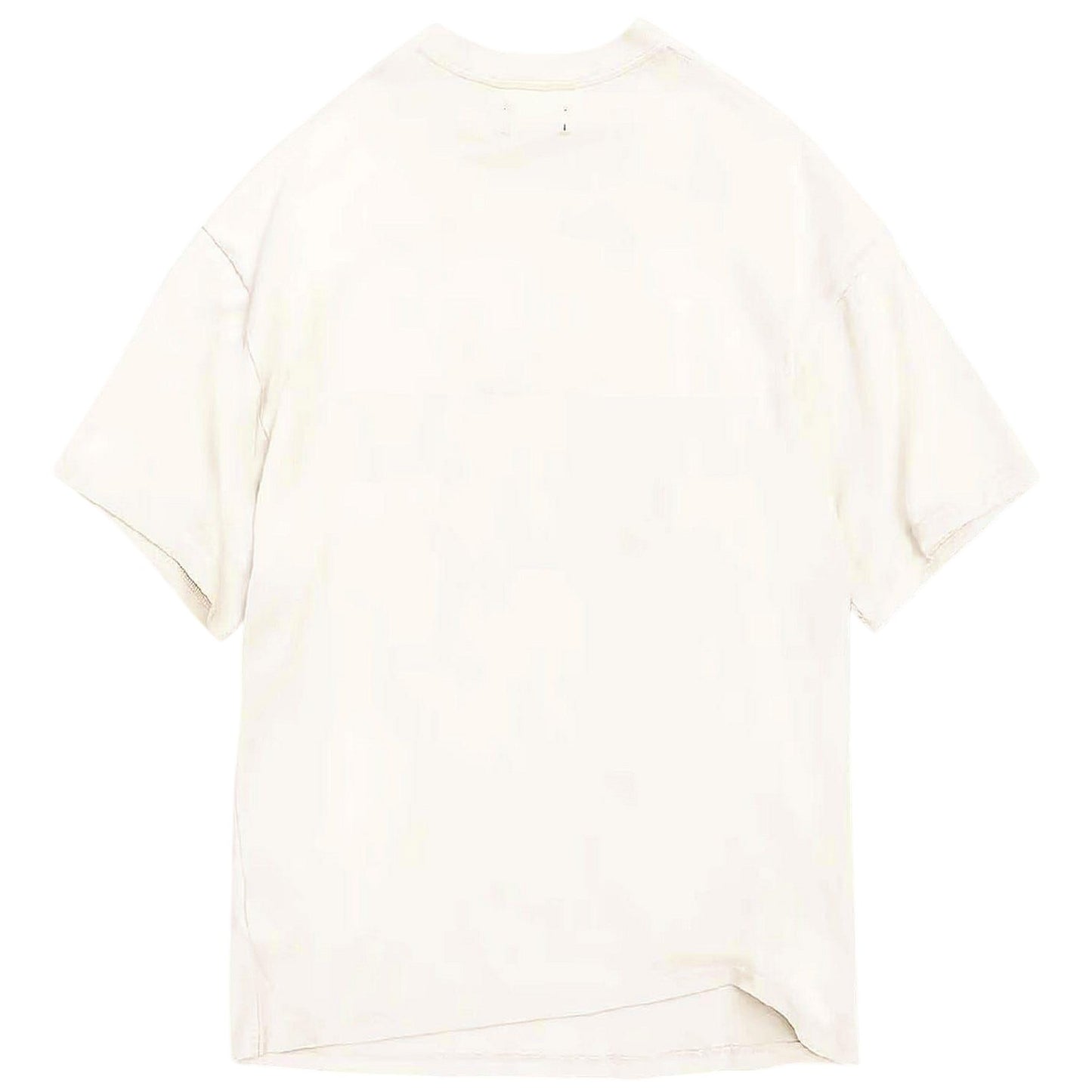 White - Back - LY Mens Punk Lettering Crew Neck Oversized T-Shirt