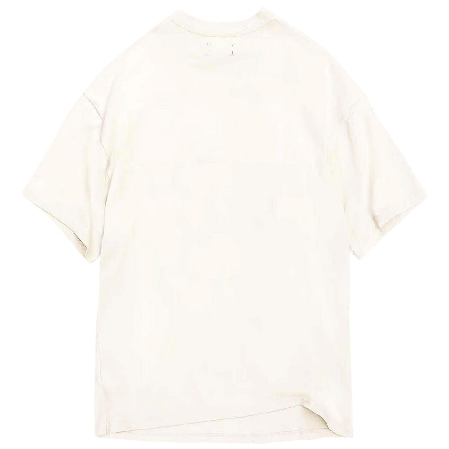 White - Back - LY Mens Punk Lettering Crew Neck Oversized T-Shirt