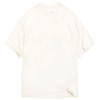 White - Back - LY Mens Punk Lettering Crew Neck Oversized T-Shirt