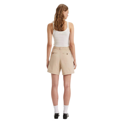 Safari - Back - Levis Womens-Ladies Pleated Shorts