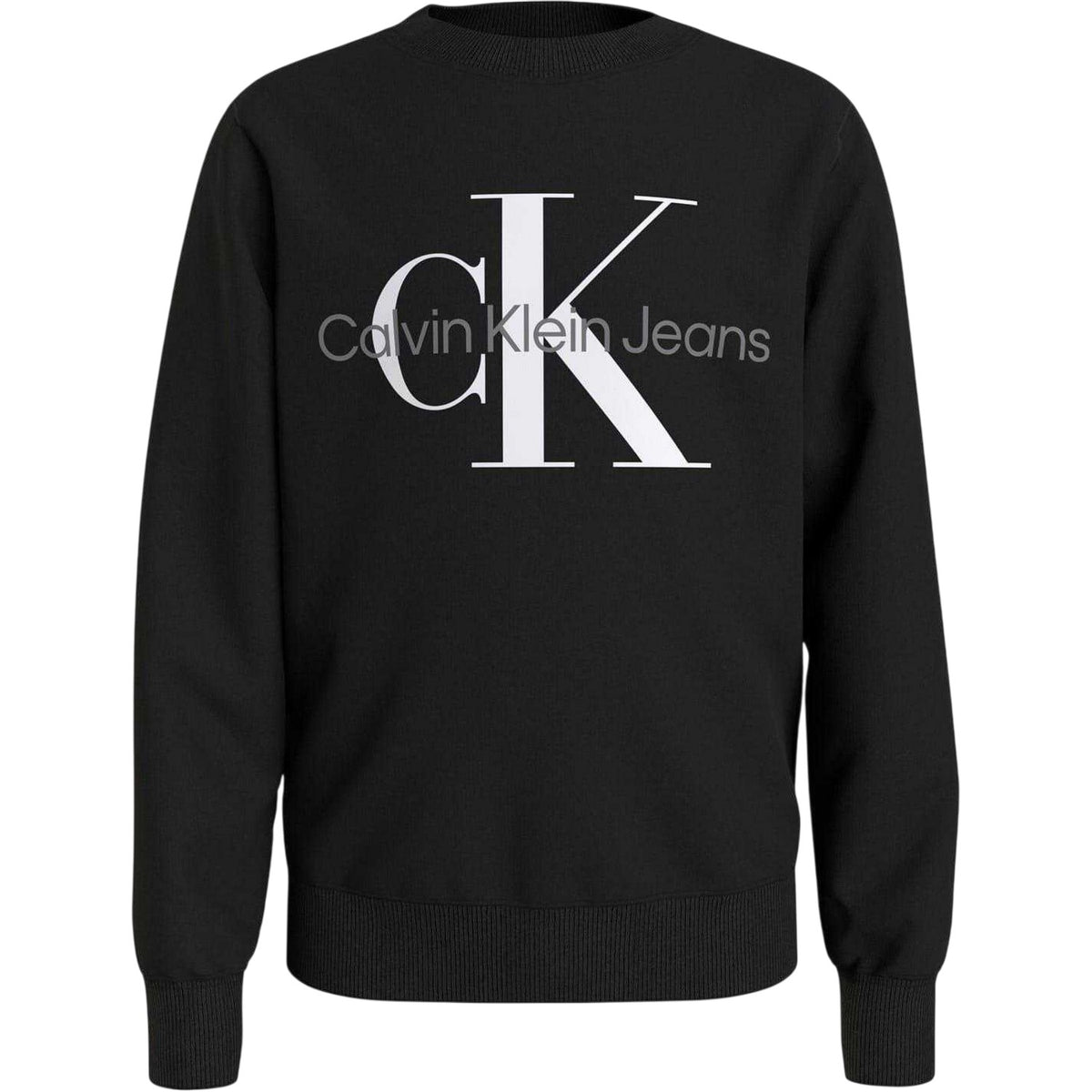 Black - Front - Calvin Klein Childrens-Kids Logo Sweatshirt