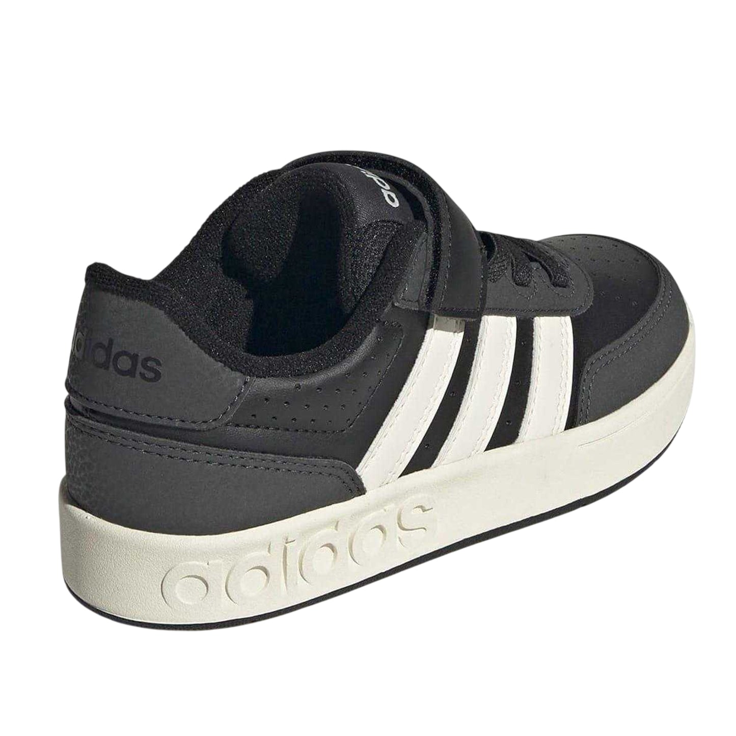 Black-White - Back - Adidas Childrens-Kids Breakbase Trainers