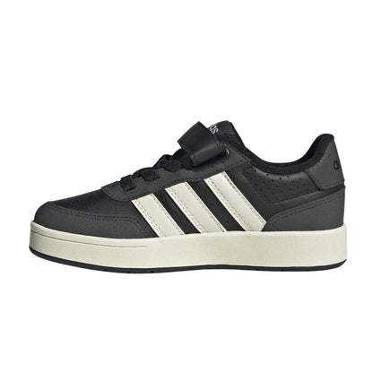Black-White - Side - Adidas Childrens-Kids Breakbase Trainers